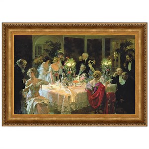Vault W Artwork The End of Dinner by Jules Alexander Grun Framed Painting Print & Reviews | Wayfair