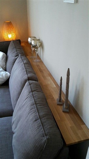 Wooden Behind Couch Table With Power Outlet & USB Ports, Slim Sofa Console Table, Rustic Over Couch Table, Behind Sofa Shelf With Charging - Etsy