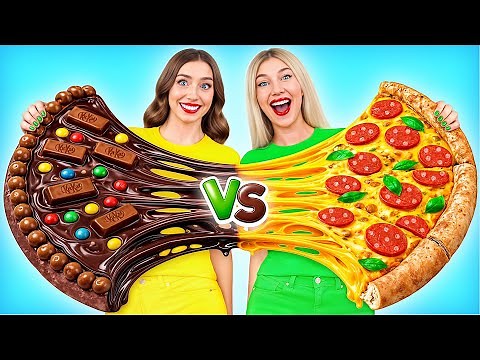 Real Food vs Chocolate Food Challenge | Funny Kitchen Battle by Multi DO Challenge