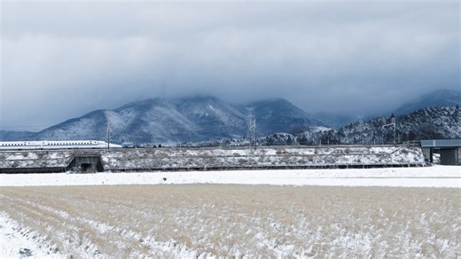 Winter, Countryside, Train. Free Stock Video