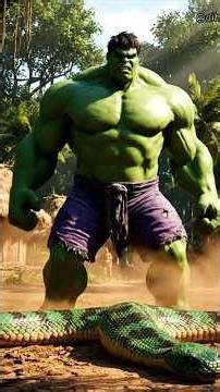 Big Hair Hulk vs Anaconda | Hulk Ne Baalon Ke Liye Ladhai Ki 😱🤯#ai #shorts #hulk#luckygameplay