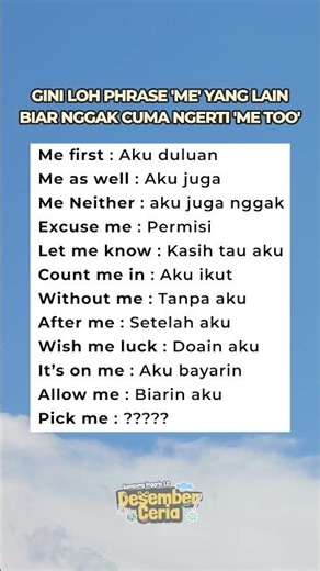 JANGAN PAKE ME TOO TERUS | SHORTS - Kampung Inggris LC