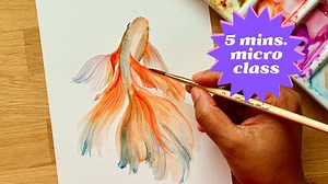 Draw & Paint a Betta Fish: Watercolour & Colour Pencil Art in 5 Minutes | Kanchan Kaul | Skillshare