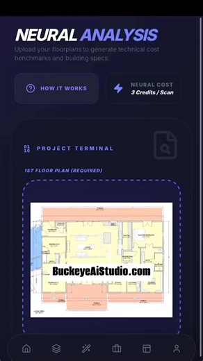 Accurate cost to build at buckeyeaistudio.com 👍 just upload a photo of a floor plan in the Analysis Suite and our Ai engine will scan your floor plan and give you an accurate market price | Buckeye Builders