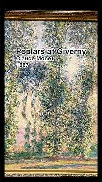 Poplars at Giverny (1887), Claude Monet, One Minute Art #arthistory #monet #art