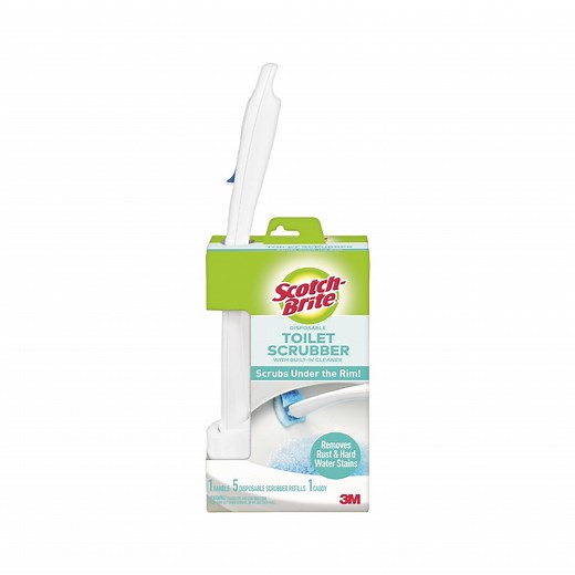 Scotch-Brite Disposable Toilet Scrubber Cleaning System, 1 Wand/ 5 Refill Sponges