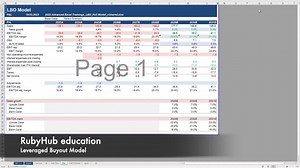 Leveraged Buyout (LBO) | Financial Excel - Etsy