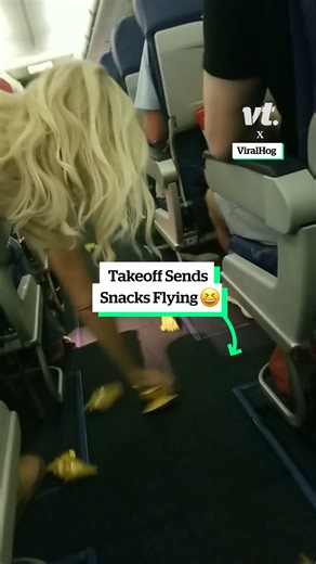 403K views · 481 reactions | Free snacks for anyone in the aisle seat  : ViralHog | VT | Facebook