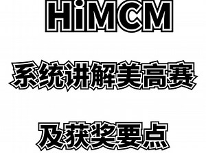 美国高中生数学建模竞赛（HiMCM）赛制介绍及获奖要点讲解