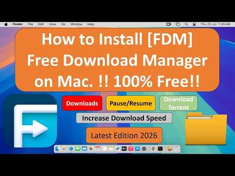 Install Free Download Manager [FDM] on Mac !! Downloads, Pause, Resume, Torrent !! 100% Free (2026)