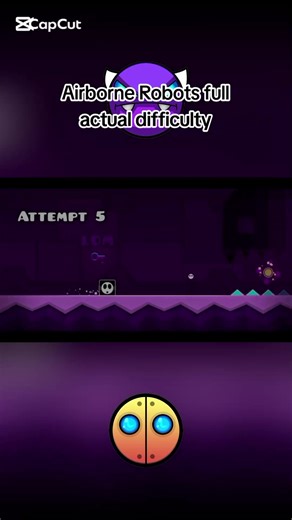 Airborne Robots: Full Actual Difficulty in Geometry Dash
