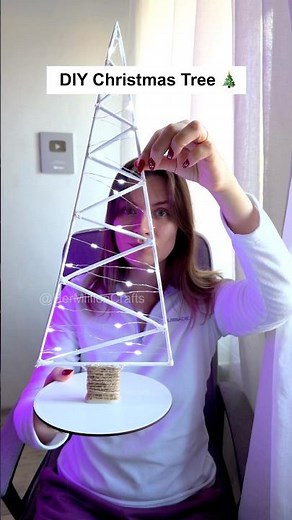 DIY Christmas Tree Lamp 🎄 Easy Holiday Decor Idea #diy #christmas #craft