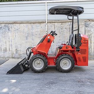 [Hot Item] China Articulated 800kg 1000kg Hydrostatic Diesel/Electric Mini Wheel Loader 4WD Mini Charger Shovel Loader for Sale