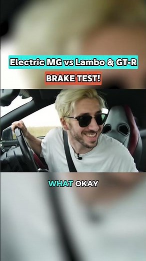Lambo & GT-R vs Electric MG: BRAKE TEST
