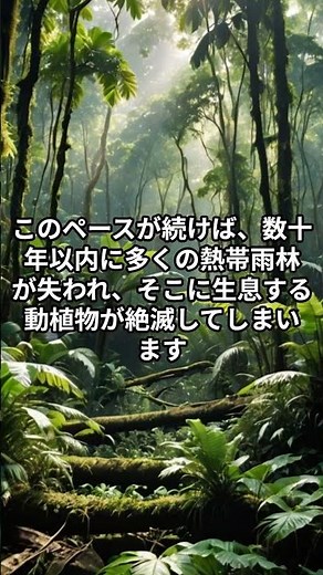 「森林破壊が進み続けたらどうなる？」
