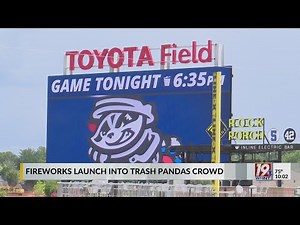 Fireworks Launched into Trash Pandas Crowd