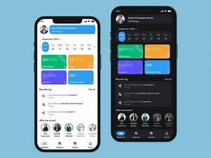 Mobile UI for Attendance Tracking and HR Core