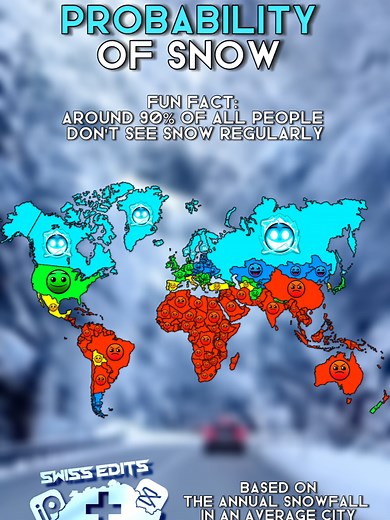 Global Snowfall Patterns on Average Cities
