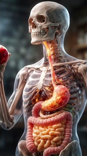 From Bite to Bloodstream: Apple Digestion in 3D