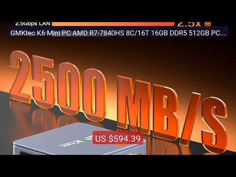 GMKtec K6 Mini PC AMD R7-7840HS 8C/16T 16GB DDR5 512GB PCIe 4.0 SSD... — Top Rated 2026 | Buy Now!