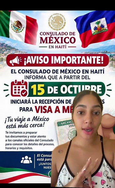 Visa México para Haitianos: Aperturan Trámites el 15 de Octubre