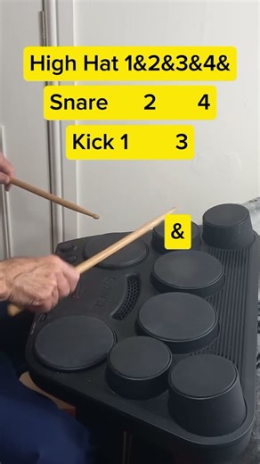YOUR FIRST DRUM GROOVE (Drum Lesson) #drums #drummer #drumlesson #easydrumbeats #beginnerdrummer