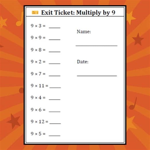 Multiply by 9 – Song, Video, & Practice Pack