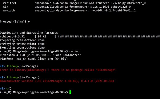使用conda安装R语言包以及linux系统下启动R语言的小工具radian
