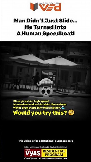 Human Speedboat? 🚤💦 Physics Behind the Slide! 🤯