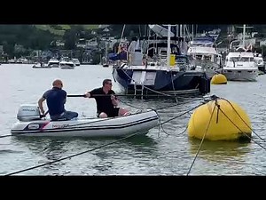 This is how to pick up a mooring quickly-safely-easily. Mooring balls & mooring buoys.