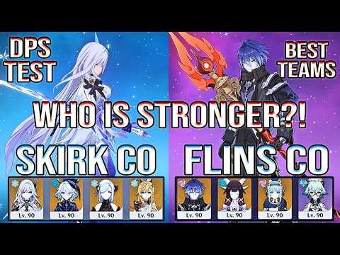 😱 [DPS Test] Who Is the STRONGEST Premium? Skirk vs Flins – Spiral Abyss 12 | Genshin Impact