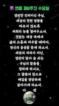 5월 27일 연중 제 8주간 수요일ㅣ묵상과 기도 #세레나의치유의숲 #매일말씀묵상 #한줄복음 #오늘한줄복음 #묵상과기도 #오늘의말씀 #성모성월 #연중제8주간수요일