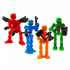 Klikbot Heroes Clear 4-Pack | Stop Motion Animation Figures