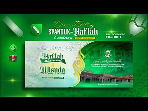 Tutorial edit spanduk haflah di coreldraw FREE DOWNLOAD FILE CDR