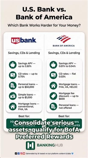 Bank of America vs U.S. Bank: Relationship Tier or APY? #Shorts