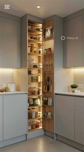 Maximize Your Pantry Space | Smart Kitchen Organization Ideas #kitchen #kitchenstorage #shorts