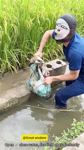 Open 🚿 close water, rice field obeys instantly