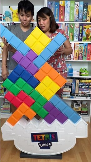 Jumbo Tetris game night!! 🤯 #tetris #boardgames #gamenight #familygames #couplegame #marriedlife