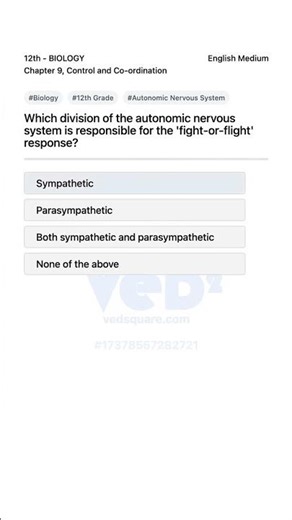 12th Biology Fight or Flight Response Explained