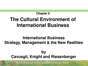 Chapter 5 The Cultural Environment of International Business - SlideServe