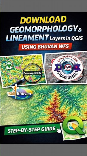Download Geomorphology Map in QGIS using Bhuvan #shorts