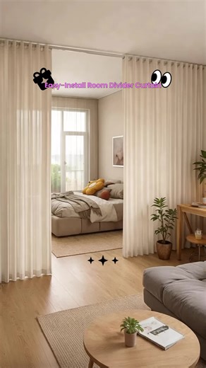 Stylish Room Divider Curtains for Small Spaces