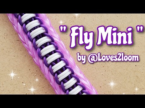 2023 "Fly Mini" Rainbow Loom Bracelet Tutorial (3 Looms)
