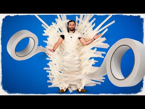 DOES CREPE TAPE hold a PERSON to the WALL?