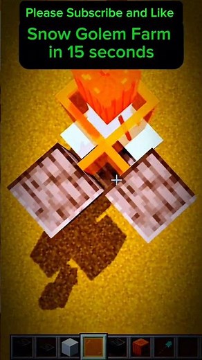 How to Build a Snow Golem Farm in Minecraft ❄️ | #minecraft #shorts #newupdate #bedwars #parkour