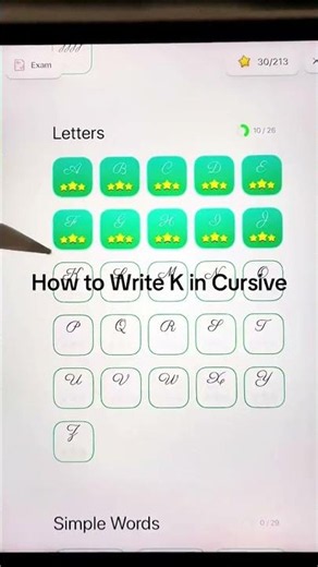 How to Write the Letter 'K' in Cursive