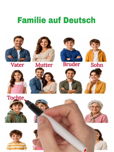 Familie auf Deutsch 🇩🇪 #lernen #deutsch #Deutschland #tiktokdeutschland #lernenmittiktok