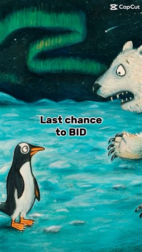 Hasting Storytelling Festival on Instagram: "⏰✨ FINAL CALL - AUCTION ENDS TONIGHT ✨⏰ 🐧 This is your last chance to take Jonty Gentoo home. You’re watching the story behind this artwork...from Axel Scheffler illustrating Jonty Gentoo live at Hastings Storytelling Festival, to the real-life penguins that inspired him, to the finished A1 original illustration now up for auction. This one-of-a-kind piece is signed, dated, and completely unique and tonight is the final opportunity to bid. 💛 Every b