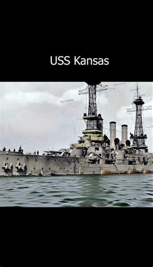 USS Kansas (BB-21) #sea #history #legendary #ww1 #battleship#shortvideo #shorts