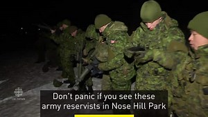 Calgary Highlanders train in Nose Hill Park